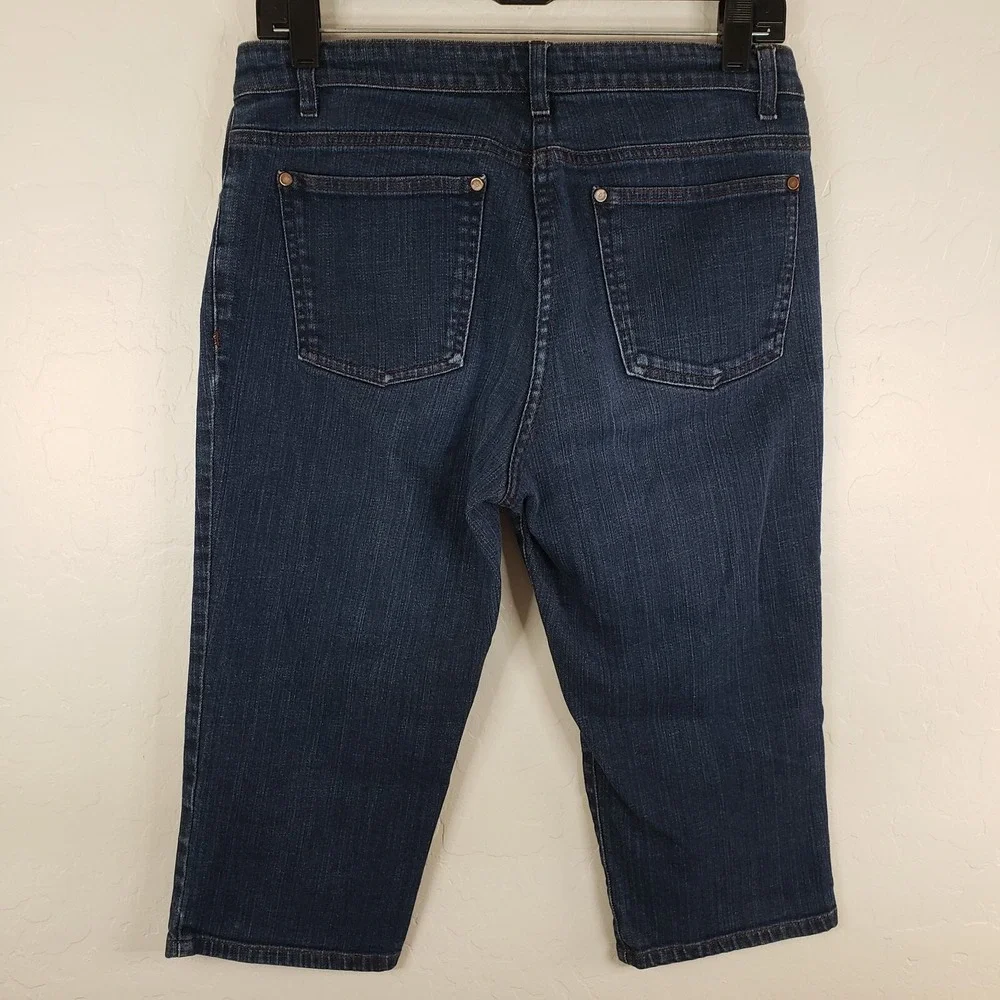 Eileen Fisher 30x17 Capri‎ Jeans Women's Small Blue Denim Capri Pants